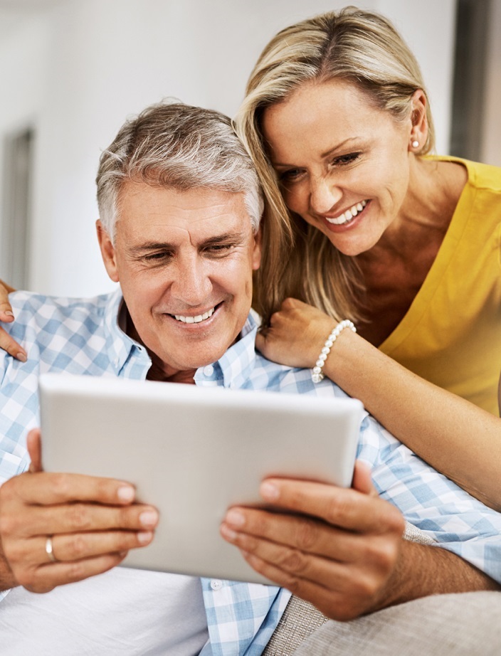 Senior Couple Using A Digital Tablet